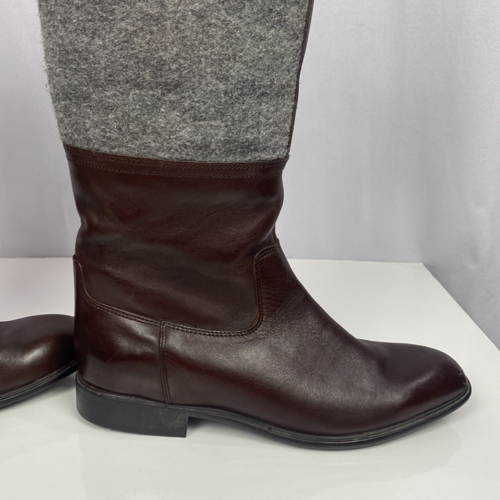 Rockport Brown Leather/Felt Fashion Knee High Riding Boots K58850 Women - 9.5 - Picture 7 of 12